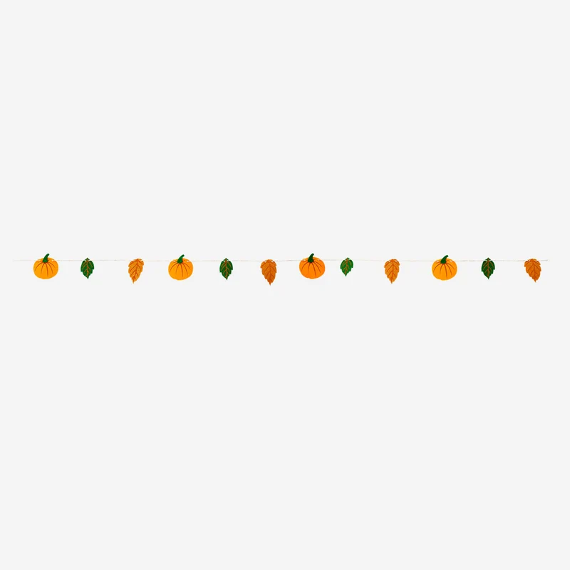Felt garland with pumpkins - 300 cm