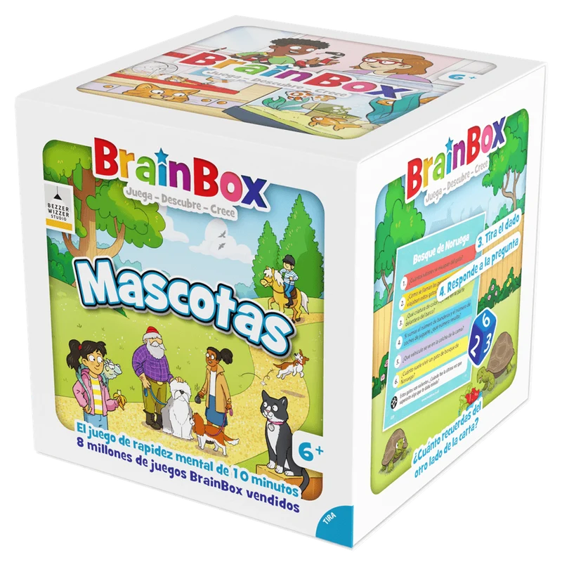 Brainbox Mascotas - Juego de mesa - Bezzerwizzer Studio - 1 jugador - 5+ años - 10 min