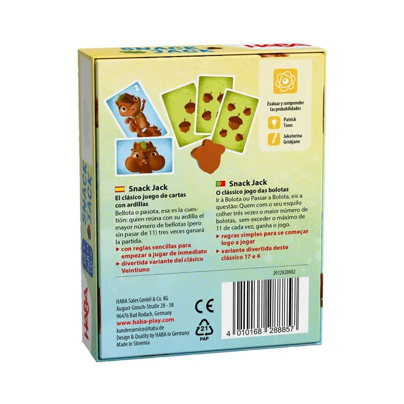 Merienda de Bellotas Snack Jack - Juego de mesa - Haba - 2-4 jugadores - 6+ años - 10 min