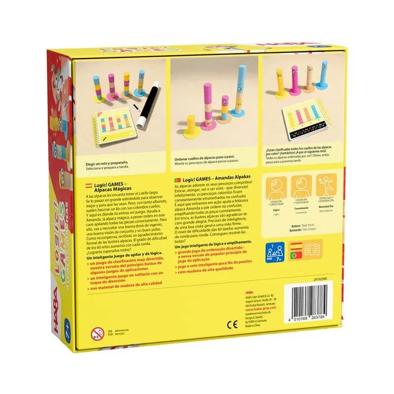 Alpacas Mágicas Logic Games - Juego de mesa - Haba - 1 jugador - 7+ años - 15 min