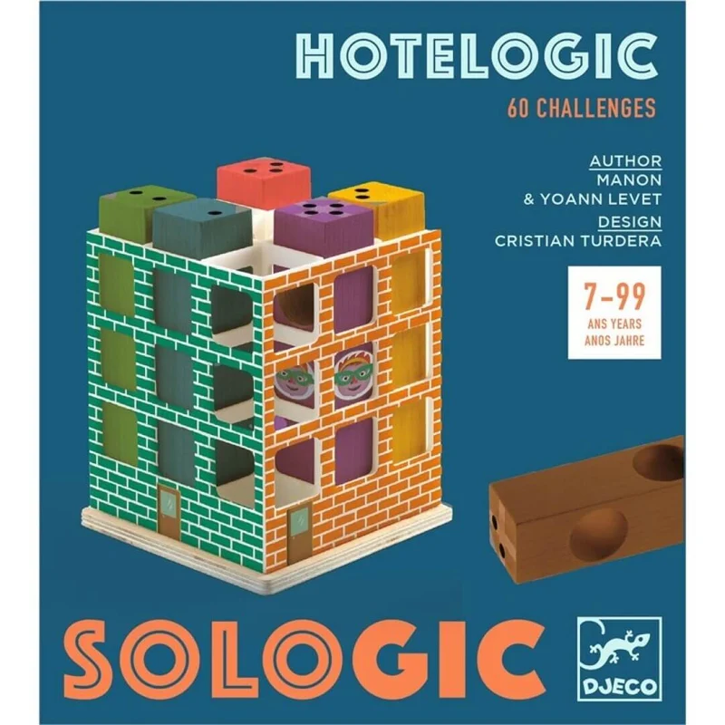 Hotelogic - Juego de mesa - Djeco - 1 jugador - 7+ años - duración variable