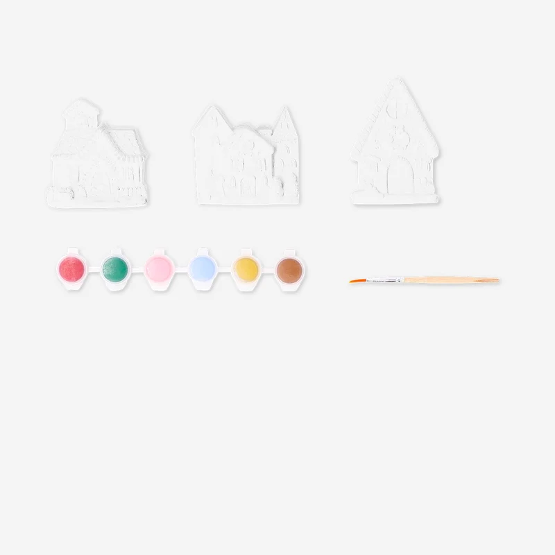 DIY plaster Christmas houses