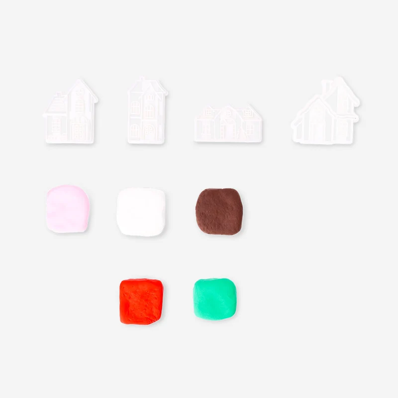Light clay set - Gingerbread houses