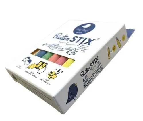 Tizas Colores (12 uds) con portatizas