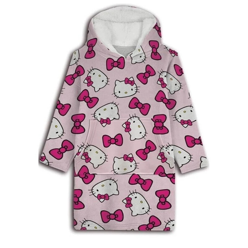Bata Sudadera Oversize Infantil - Hello Kitty