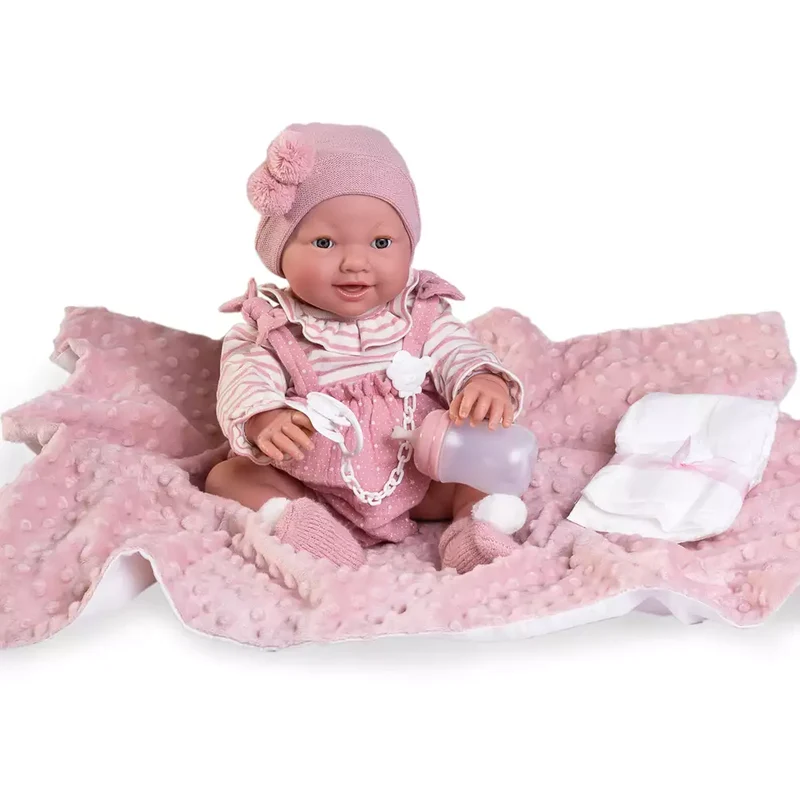 Muñecas Antonio Juan Recién Nacida Mia hace Pipí con Manta 42 cm