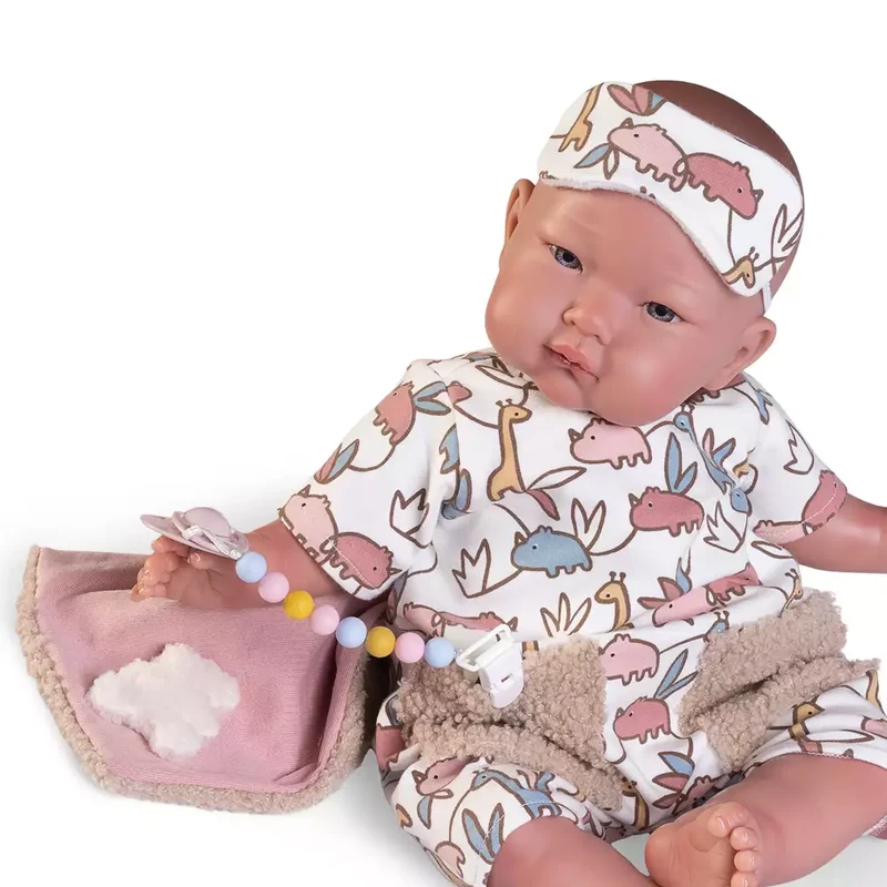 Muñecas Antonio Juan Alejandra Mi primer Reborn Pijama con Antifaz