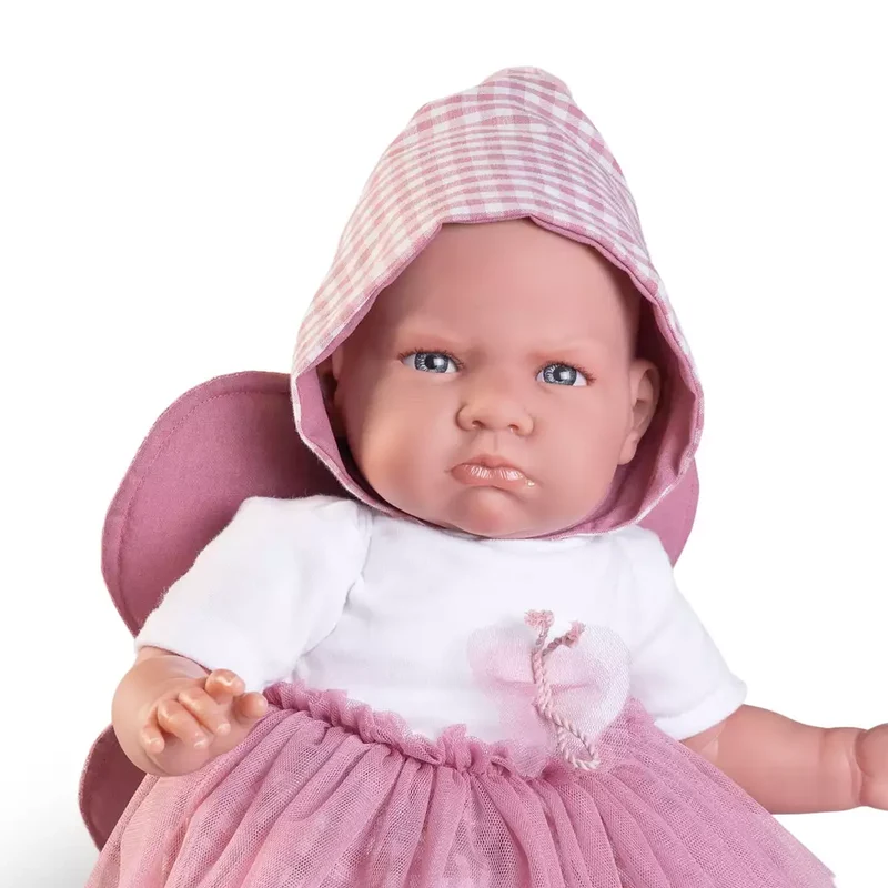 Muñecas Antonio Juan Mi Primer Reborn Berta con Alitas de Mariposa 52 cm