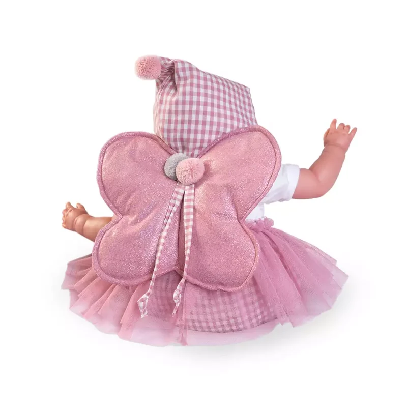 Muñecas Antonio Juan Mi Primer Reborn Berta con Alitas de Mariposa 52 cm