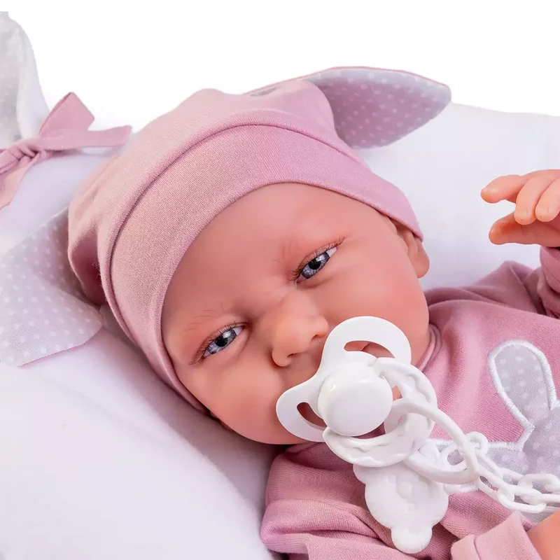Muñecas Antonio Juan Recién Nacida Carla Conejita con Cojín