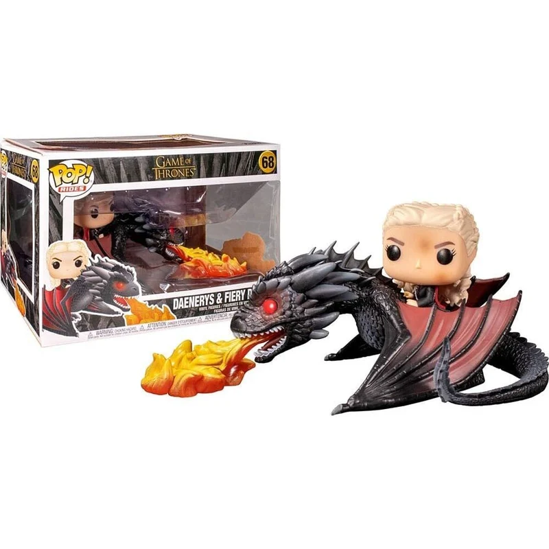 Funko Pop Rider Daenerys en Fiery Drogon 68 - Juego de Tronos