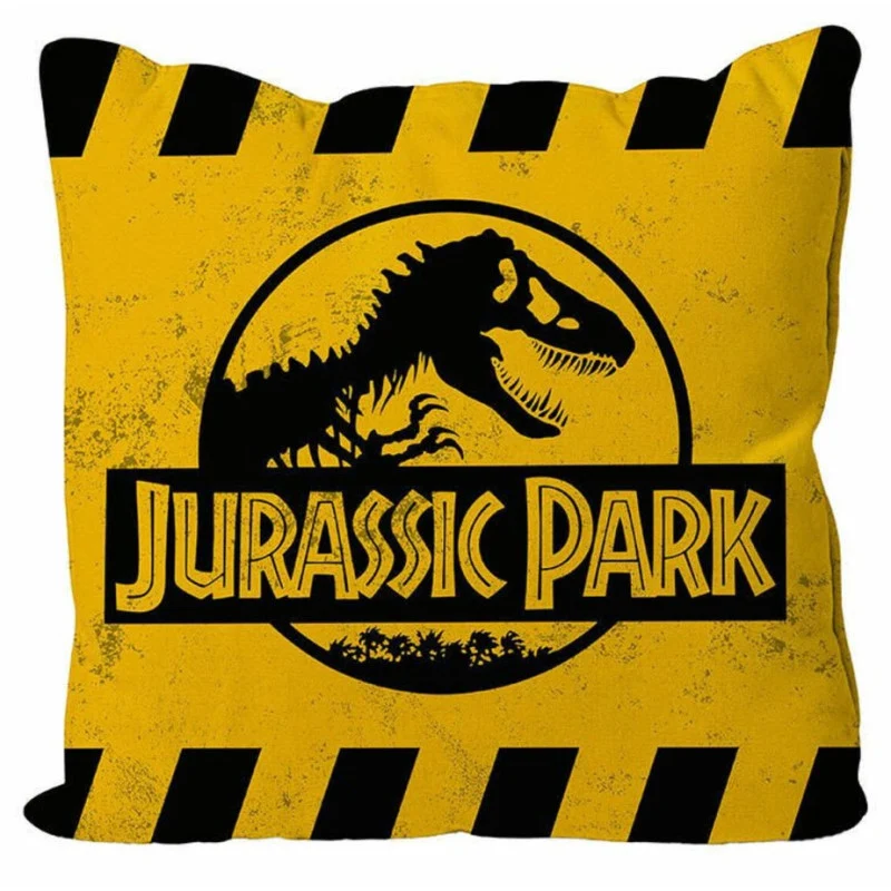 Cojín Logo Precaución - Jurassic Park 45cm