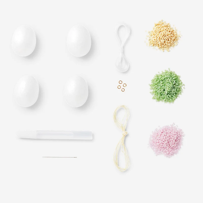 DIY Easter eggs with glass beads