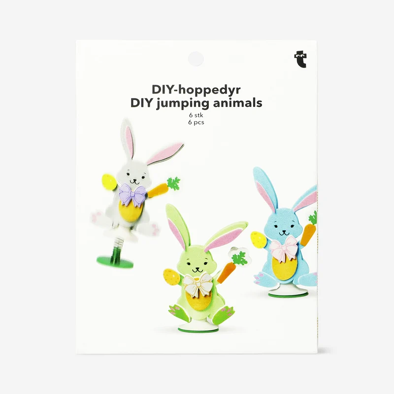 DIY jumping animals - 6 pcs