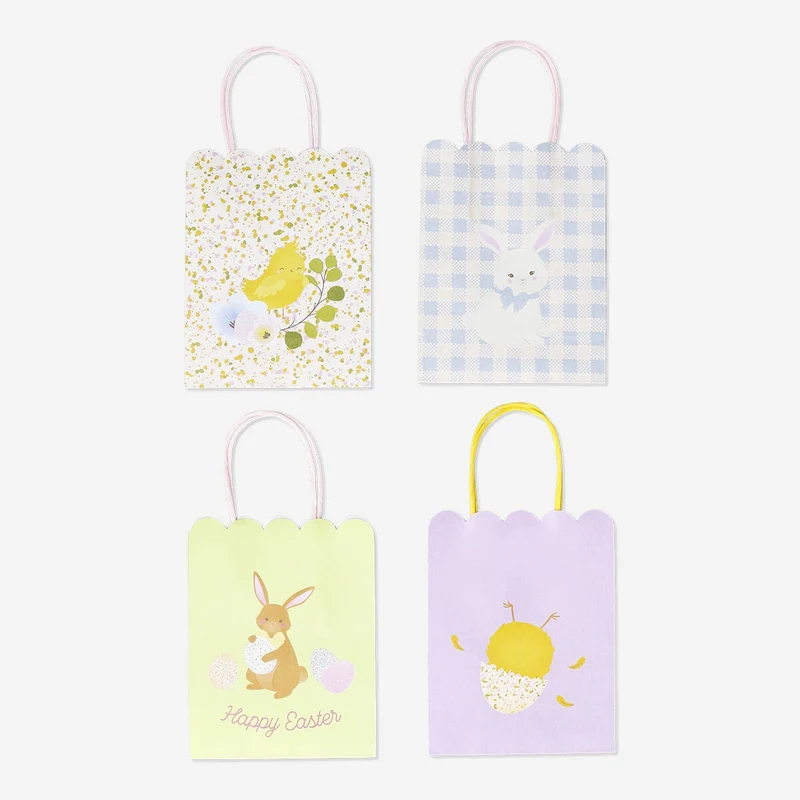 Gift bags with scalloped edges - 4 pcs