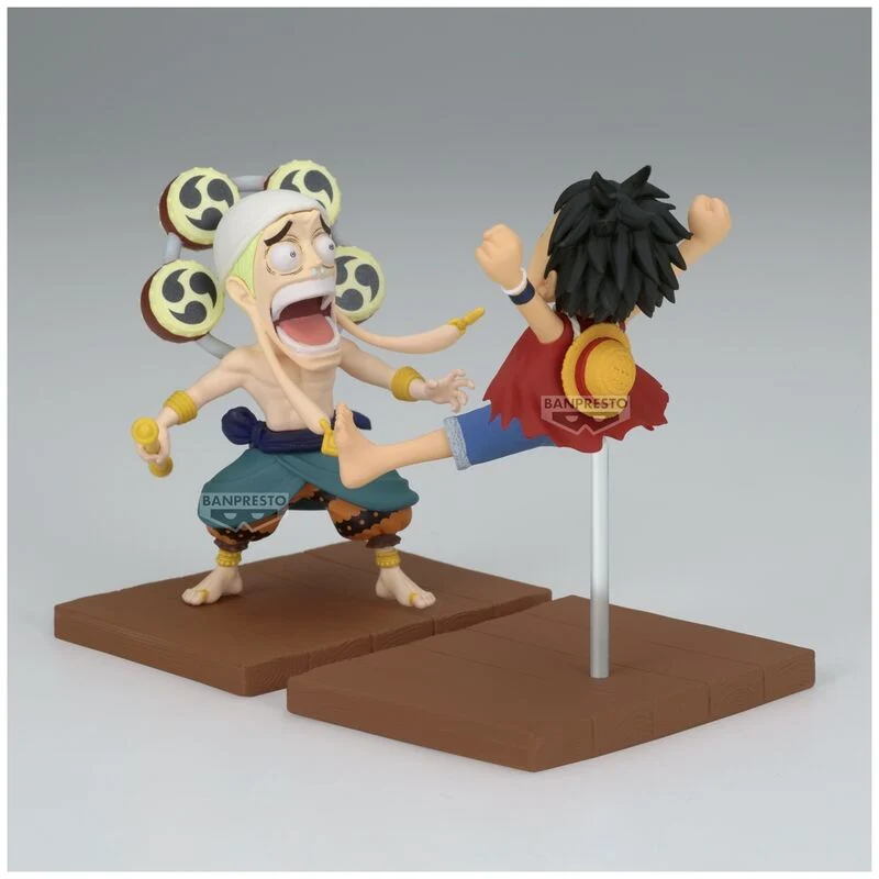 Figura Luffy y Enel - One Piece WCL Stories 8cm