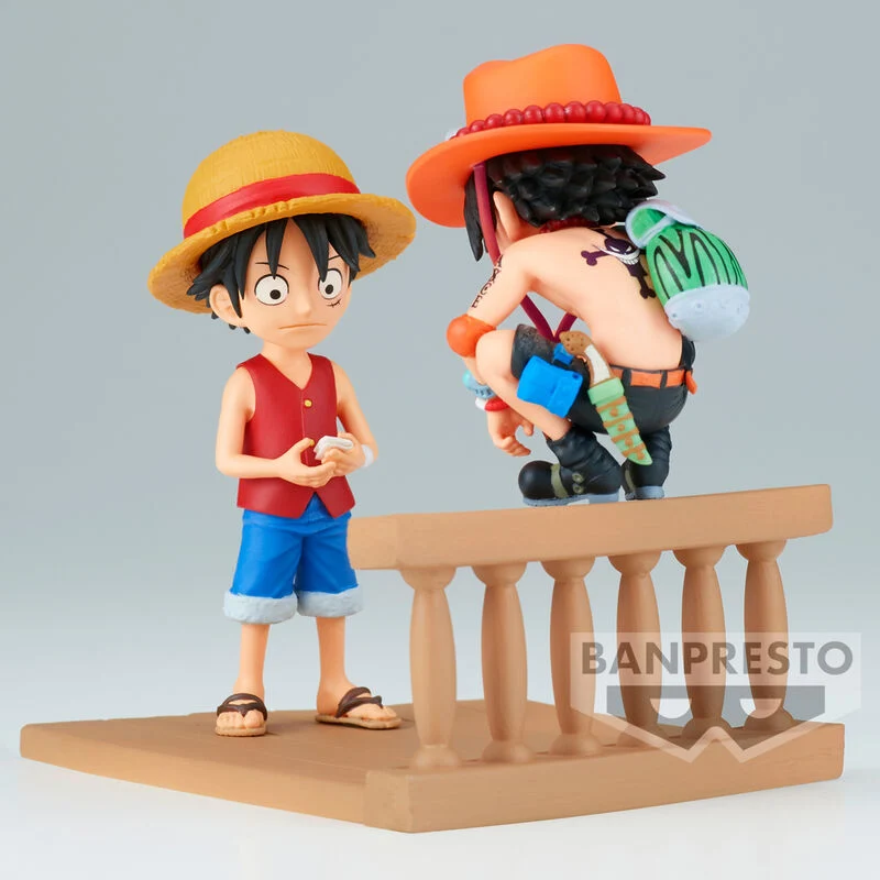 Figura Luffy y Portgas D. Ace - One Piece WCL Stories 8cm