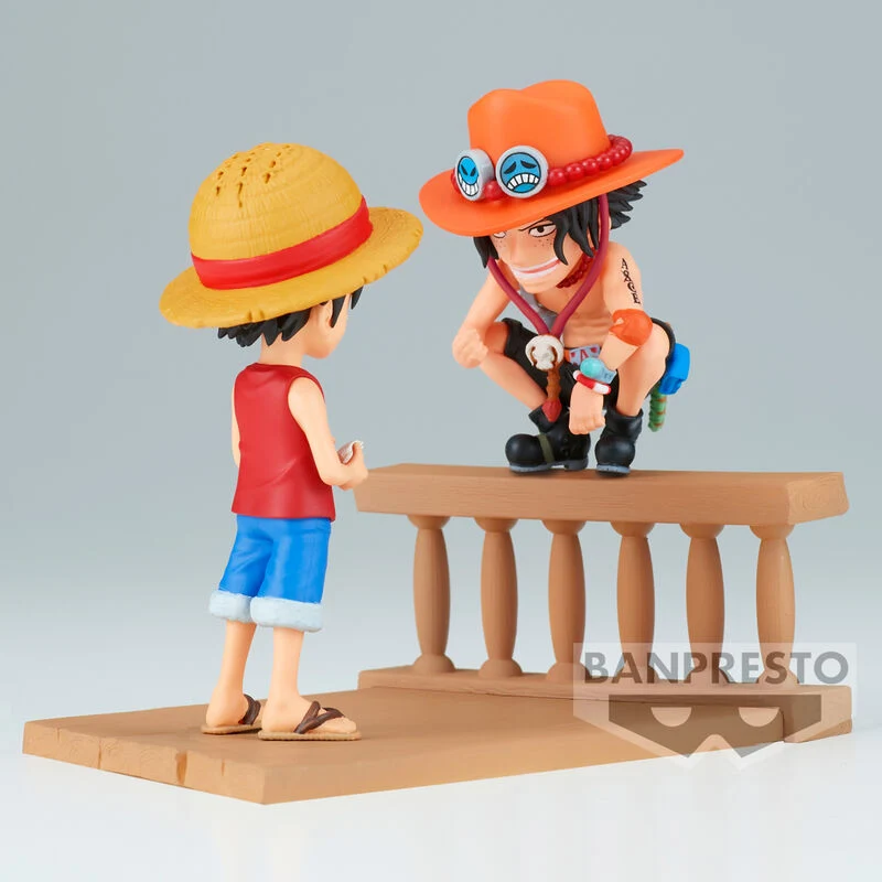 Figura Luffy y Portgas D. Ace - One Piece WCL Stories 8cm