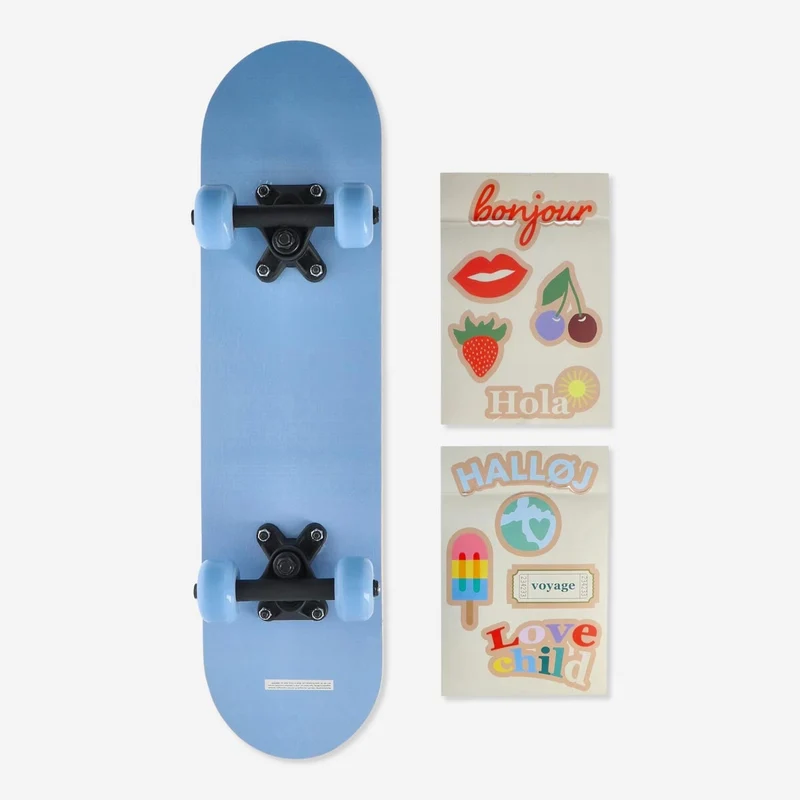 Skateboard. With stickers