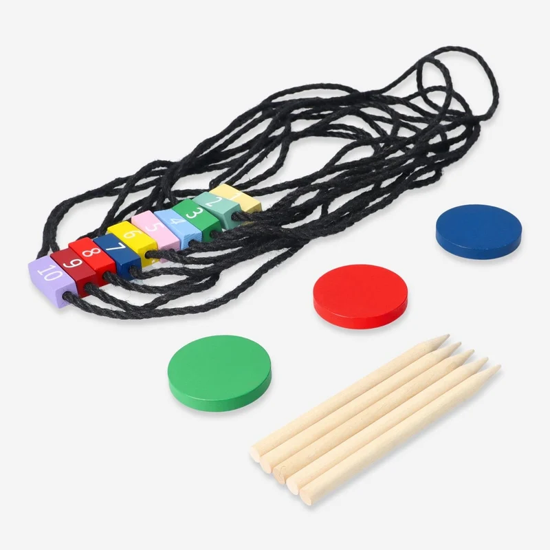 Hopscotch and ring toss. 2 in 1