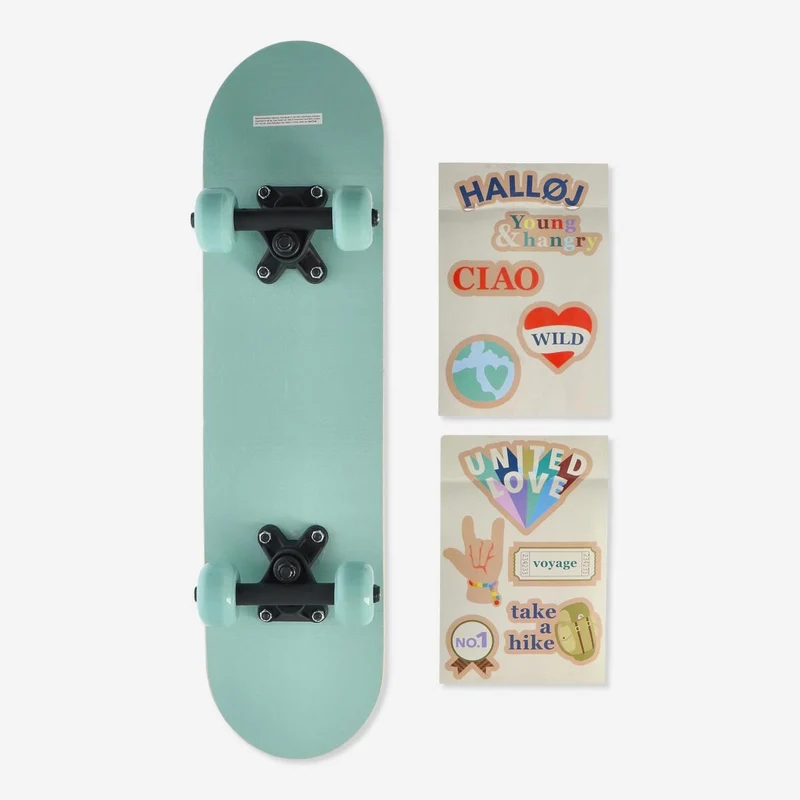 Skateboard. With stickers