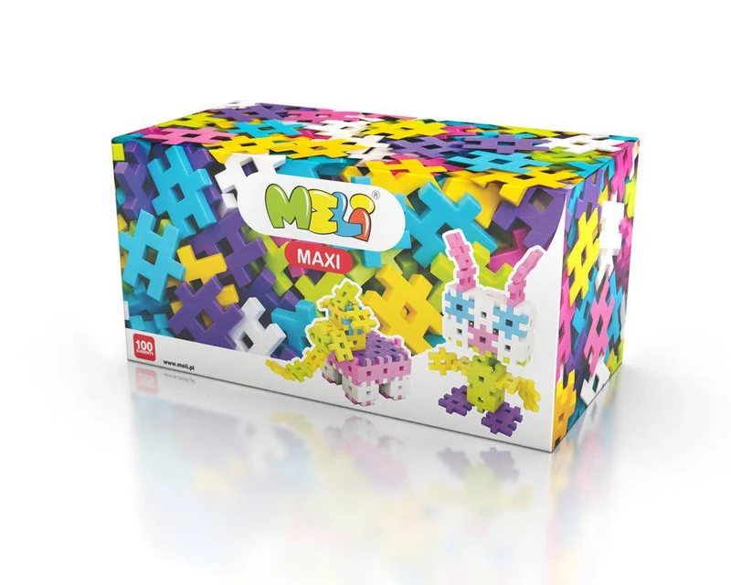Bloques Meli · Maxi Pastel 100 piezas