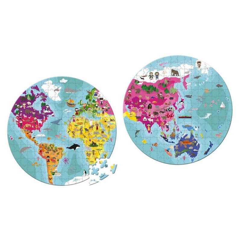 Puzzle ilustrado a dos caras "Planeta Azul" · Janod