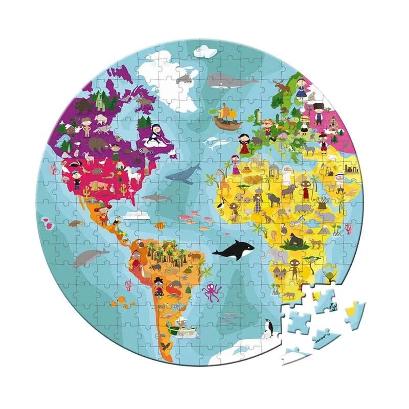 Puzzle ilustrado a dos caras "Planeta Azul" · Janod
