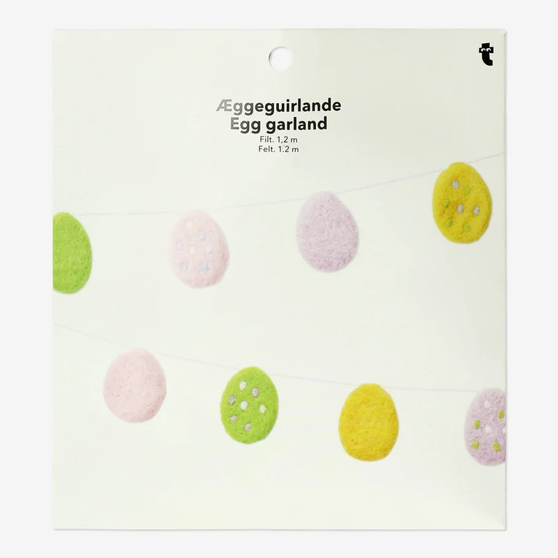 Felt garland with Easter eggs - 120 cm