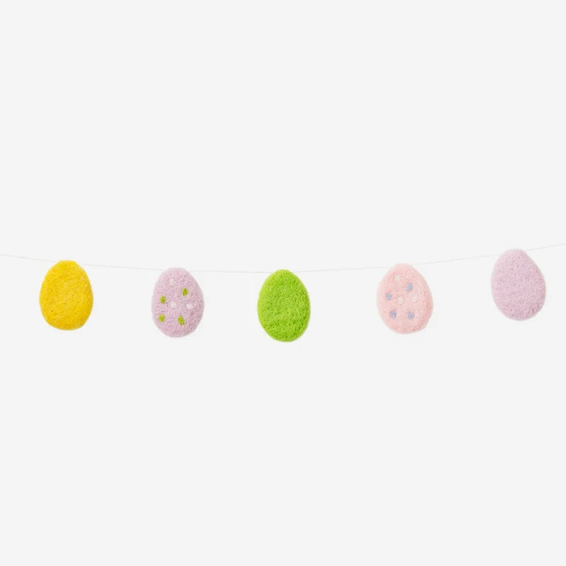 Felt garland with Easter eggs - 120 cm