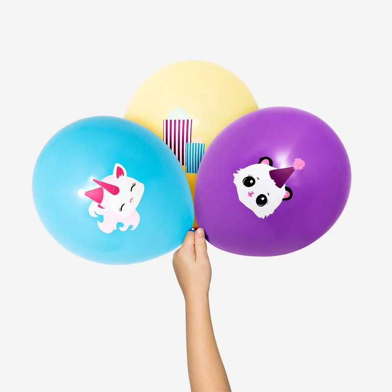 Balloons with prints - 6 pcs