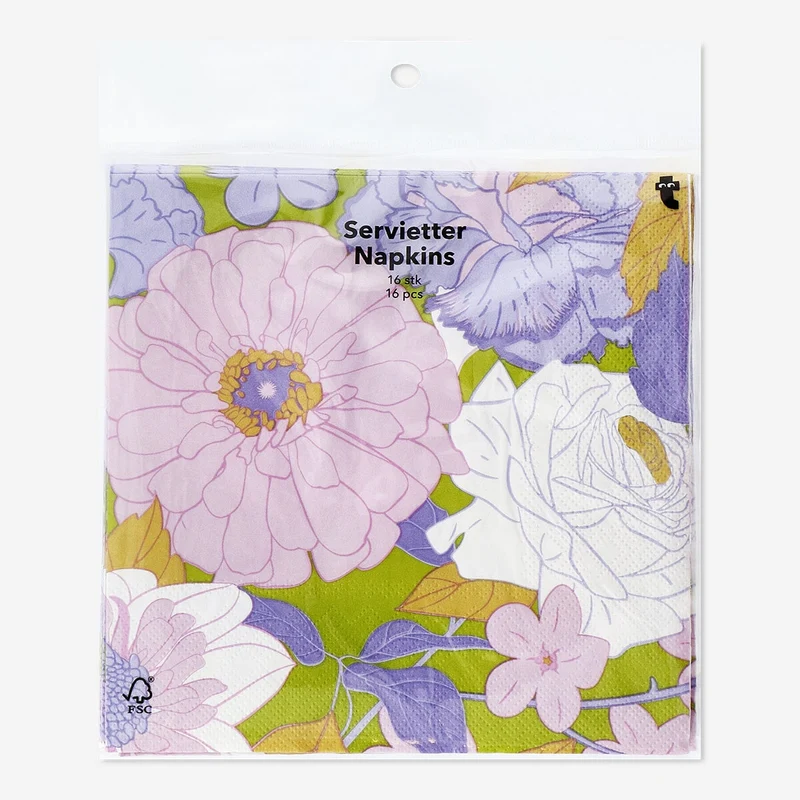 Floral napkins - 16 pcs
