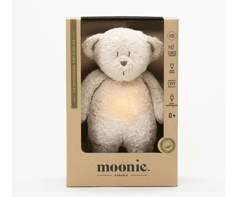 Peluche Luz-Sonido Oso Orgánico Moonie 2.0 Sand Natur
