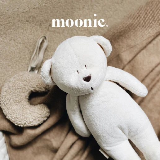 Peluche Luz-Sonido Oso Orgánico Moonie 2.0 Sand Natur