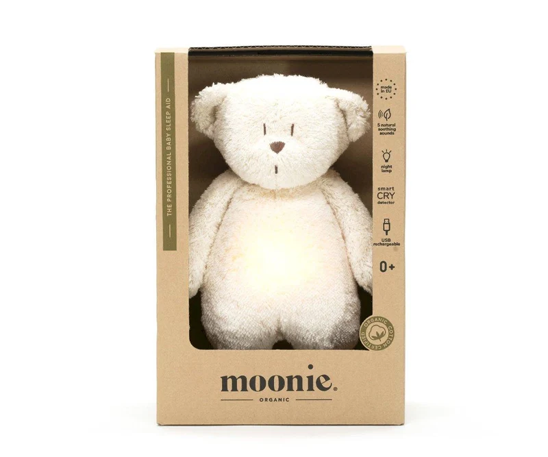Peluche Luz-Sonido Oso Orgánico Moonie 2.0 Polar Natur