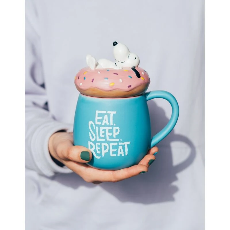 Taza 3D Eat Sleep Repeat - Snoopy 500ml