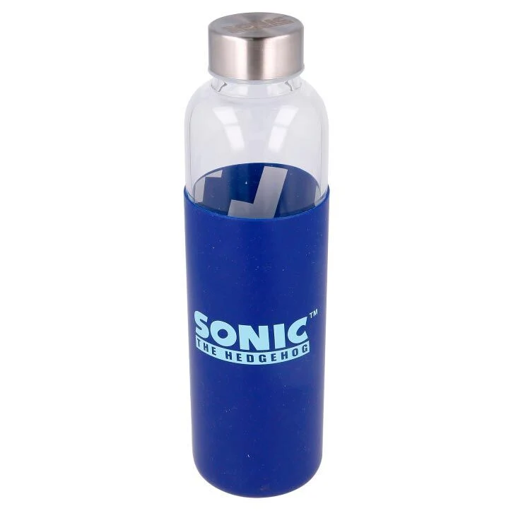 Botella Cristal con Funda Silicona Sonic The Hedgehog 585ml