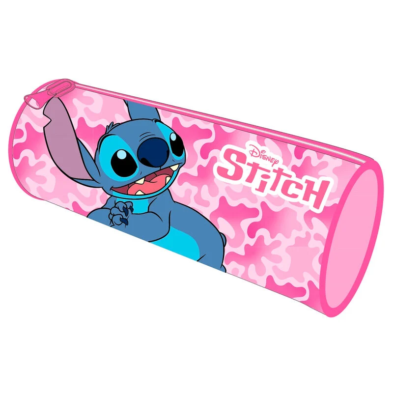 Estuche Redondo Rosa Stitch - Disney