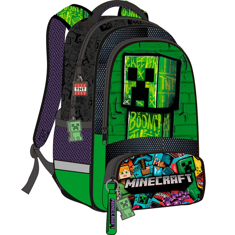Mochila Creeper Premium - Minecraft