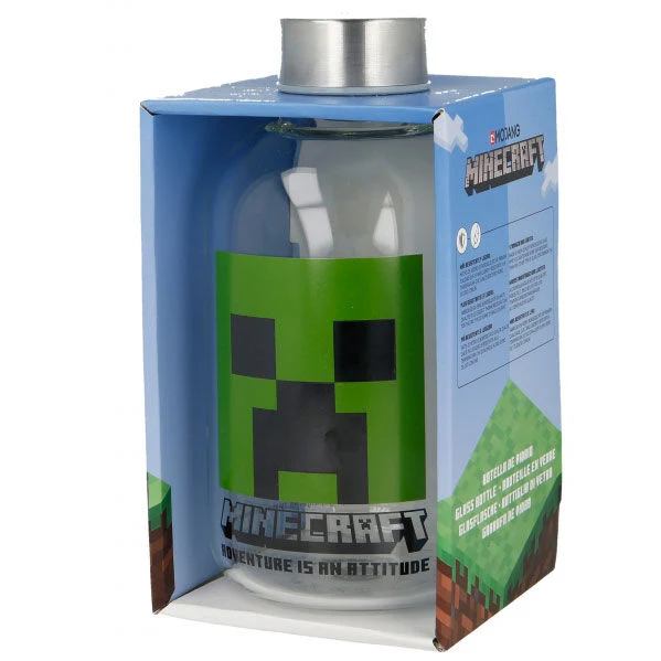 Botella Cristal 620ml - Minecraft