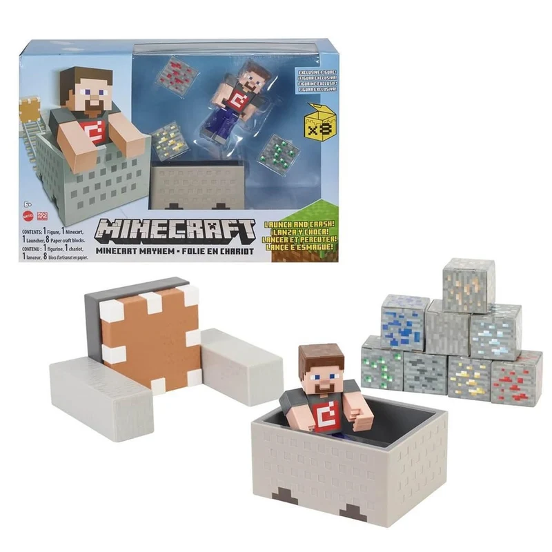 Figura Vagoneta Lanzadora - Minecraft
