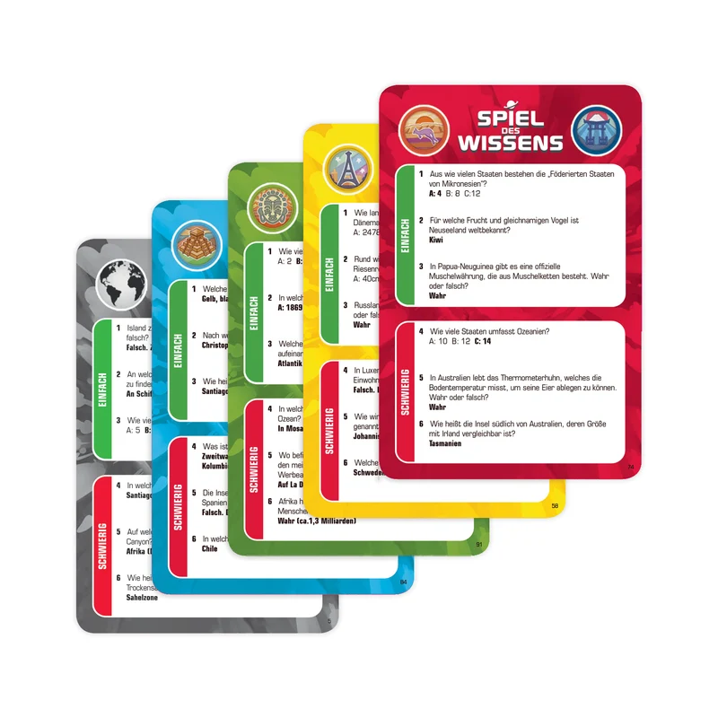 Spiel des Wissens Rund um die Welt Kartenspiel