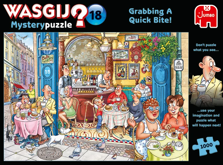Wasgij Mystery 18 - Grabbing a Quick Bite! (1000 pieces)