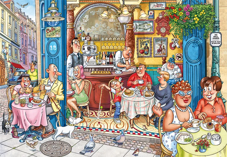 Wasgij Mystery 18 - Grabbing a Quick Bite! (1000 pieces)