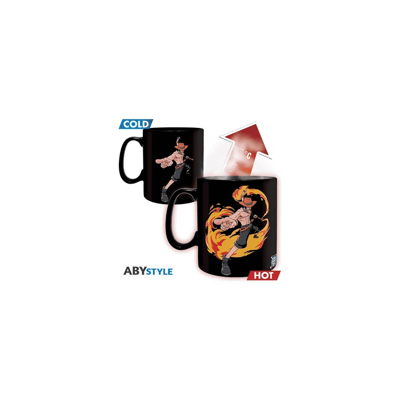 ONE PIECE Taza mágica Luffy & Ace 460 ml