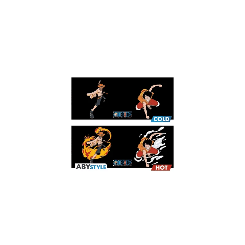 ONE PIECE Taza mágica Luffy & Ace 460 ml