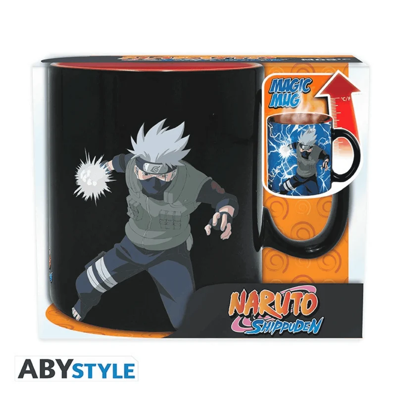 Naruto Shippuden Taza con Efecto Térmico Kakashi Itachi 460 ml