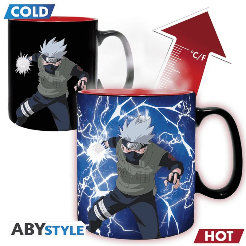 Naruto Shippuden Taza con Efecto Térmico Kakashi Itachi 460 ml