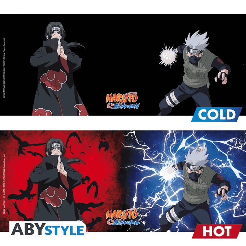 Naruto Shippuden Taza con Efecto Térmico Kakashi Itachi 460 ml