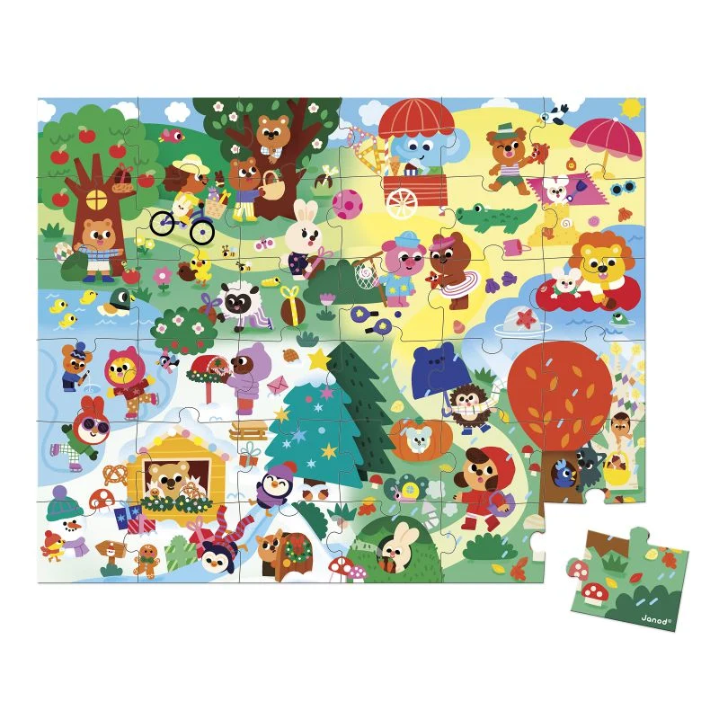 Puzzle Las 4 Estaciones 36 piezas · Janod